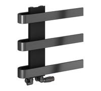 Reina Panaro Modern Heater Towel Rail - 500 X 500 mm - Brushed Gun Metal