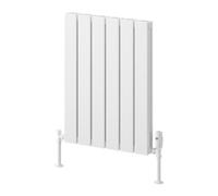 Reina Piatto Horizontal Aluminium Double Panel Radiator - Size 600 X 445mm - White
