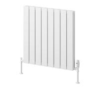 Reina Piatto Horizontal Aluminium Double Panel Radiator - Size 600 X 595mm - White
