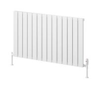 Reina Piatto Horizontal Aluminium Single Panel Radiator - Size 600 X 1045mm - White