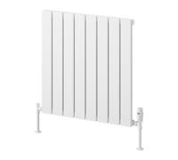 Reina Piatto Horizontal Aluminium Single Panel Radiator - Size 600 X 595mm - White