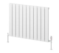 Reina Piatto Horizontal Aluminium Single Panel Radiator - Size 600 X 820mm - White