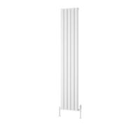 Reina Piatto Vertical Single Radiator - 1800 X 370mm - White