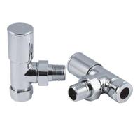 Reina Portland Angled Steel Radiator & Towel Rail Valve Chrome Polished