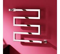 Reina Serpe S-Shaped Central Heating Towel Radiator - 510 X 500mm - Chrome