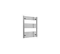 Reina Straight Heated Towel Warmer, Modern Towel Radiator Wall Mounted, Flat Heating Ladder, Bathroom Accessories, Towel Rail with Fixtures, 800mm x 600mm (Chrome)