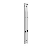 Reina Todi Heated Vertical Towel Rail With Hooks - 1200 X 108 mm - Chrome