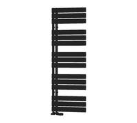 Reina Vada Vertical Aluminium Central Heating Towel Rail - 1510 X 500mm - Black