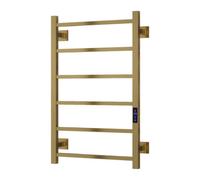 Reina Velino Dry Electric Radiator With Lcd Display Brushed Brass 800 X 500mm