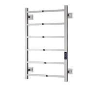 Reina Velino Dry Electric Radiator With Lcd Display Polished Stainless Steel 800 X 500mm