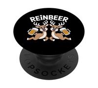 Reinbeer Reindeer Holiday Cheers Design PopSockets Adhesive PopGrip