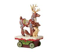 Reindeer and Animals Train Car - Heartwood Creek by Jim Shore