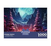 Reindeer And Tree Winter Theme 1000 Piece 。 Puzzles for Adults -wildlife- Family Fun 。s Puzzles 1000 Pieces for Adults Gifts 38x26cm/1000pcs
