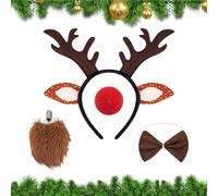 Reindeer Antler Headband - Cute Elk Headwear | Christmas Reindeer Antlers Stories | Cute Elk Headpiece, Deer Headband for Festive Halloween Party Cosplay Outfit in Winter