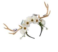Reindeer Antler Headpiece with Comfortable Band for Halloween Christmas Celebrations Kids Adults Party Decoration Christmas Reindeer Antlers Headbands Soft Cloth Elastic Band