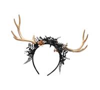 Reindeer Antler Headpiece with Comfortable Band for Halloween Christmas Celebrations Kids Adults Party Decoration Christmas Reindeer Antlers Headbands Soft Cloth Elastic Band