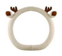 Reindeer Antler Steering Wheel Cover Warm Plush Non-Slip Soft Universal | SUV Winter Plush Car Steering Wheel Cover For Sedan Truck SUV Highway Country Road City Road Garage Parking Vehicle