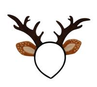 Reindeer Antlers Headband - Christmas Cosplay Headpiece | Decorative Festive Headband | For Theme Events Stage Performances Social Gatherings Content Creator Comic Conventions
