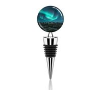 Reindeer_aurora Wine Stopper Decorative Champagne Stoppers Vacuum Wine Corks Beverage Stopper with Rubber Seal Reusable Beverage Bottles for DIY Home Bar & Party Gifts