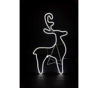 Reindeer Calf Neon Effect Rope Light Silhouette Double Side 90 Cool White LEDs Christmas Outdoor Home Wall Garden Holiday Festive Decorations