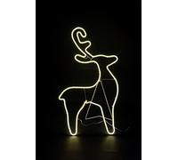 Reindeer Calf Neon Effect Rope Light Silhouette Double Side 90 Warm White LEDs Christmas Outdoor Home Wall Garden Holiday Festive Decorations