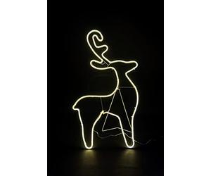 Reindeer Calf Neon Effect Rope Light Silhouette Double Side 90 Warm White LEDs Christmas Outdoor Home Wall Garden Holiday Festive Decorations