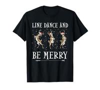 Reindeer Christmas Dancing Line Dance and Be Merry Festive T-Shirt
