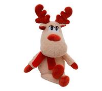 Reindeer Christmas Decor, 50cm Soft Plush Doll With Red Scarf, Christmas Stuffed Reindeer, Festive Doll With Cute Expression And Cozy Fabric, Decoration For Indoor Home Livingroom Sofa Floor Kids