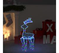 Reindeer Christmas Decoration multicolour PVC & steel 60x24x89cm 306 LEDs IP44+