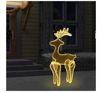 vidaXL Reindeer Christmas Decoration with Mesh 306 LEDs 60x24x89cm