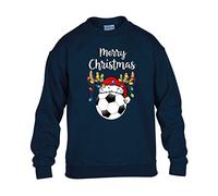 Reindeer Christmas Mens Sweatshirt World Cup 2025 Football Boys Pullover Jumper Funny Santa Dab Dabbing Novelty Unisex Gift Girls Kids Sweat Printed Design Navy Blue - Youth X-Small (Age 3-4)