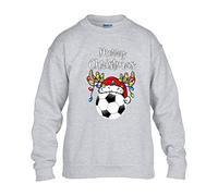 Reindeer Christmas Mens Sweatshirt World Cup 2025 Football Boys Pullover Jumper Funny Santa Dab Dabbing Novelty Unisex Gift Girls Kids Sweat Printed Design Sport Grey - Small
