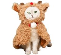 Reindeer Costume for Dogs - Plush Hooded Cape Outfit | Plush Christmas Dog Costume,for Small Medium Large Breed New Year Holiday Photo Props Daily Wear Cold Weather