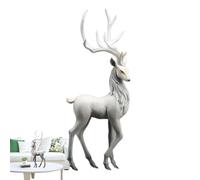 Reindeer Decor | Decorative Reindeer Sculpture | Resin Christmas Elk Statues for Desktop, Decorative Deer Ornament for Living Room, Bedroom