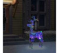 Reindeer Decoration Acrylic multicolour Warm White Outdoor 60x16x100 cm 90 LEDs