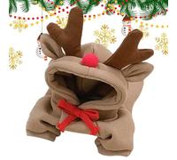 Reindeer Dog Costume, Funny Pet Elk Outfit, Winter Warm Dog Jumpsuit, Holiday Pet Cosplay Dress, Cold Weather Dog Sweatshirt, Small Dog Holiday Costume, Cute Reindeer Pet Apparel for Christmas