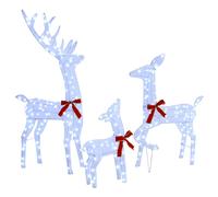 Reindeer Family 3 pcs Fabric Decor Christmas Figurines Festive Ornament vidaXL