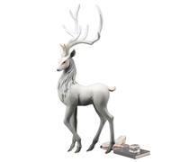 Reindeer Figurine | Classic Reindeer Table Statue | Resin Christmas Elk Statues for Desktop, Decorative Deer Ornament for Living Room, Bedroom