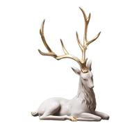 Reindeer Figurine | Elegant Resin Reindeer Figure,Resin Christmas Elk Statues for Desktop, Decorative Deer Ornament for Living Room, Bedroom