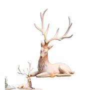 Reindeer Figurine,Modern Deer Desk Ornament | Resin Christmas Elk Statues for Desktop, Decorative Deer Ornament for Living Room, Bedroom