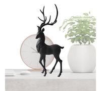 Reindeer Figurine, Reindeer Elegant Resin Reindeer Figurine, Table Elk Figures Made of Resin for Christmas, Small Active Stag Figurines for Indoor Use