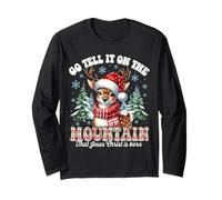 Reindeer Go Tell It On The Mountain That Jesus Christmas Long Sleeve T-Shirt