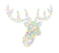 Reindeer Head Acrylic Decoration Christmas Figurine Seasonal Ornament vidaXL