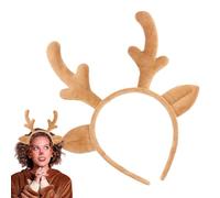 Reindeer Headband Adult | Realistic Antlers Cute Christmas Headband - Animal Ears for Cosplay Deer Costume, Christmas Accessories Boppers Hats for Holiday