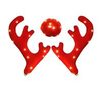 Reindeer Horns - Bright Wood Lights, Attractive Decorative Festive Light Set, Simple Quick Window Mounting, Winter Atmosphere Streets Neighborhoods Cars Decor | Family Trips