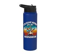 Reindeer I'm Just Here for Reindeer Stainless Steel Insulated Water Bottle