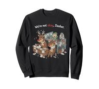 Reindeer Office Stress We’re Not Okay Holiday Humor Sweatshirt