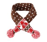 Reindeer Pompom Dog Christmas Scarf - Soft Knitted Neck Warmer Costume, Festive Winter Pet Accessory