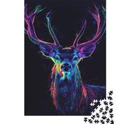 Reindeer Puzzles for Adults,1000 Piece Jigsaw Puzzles for Adults, Paper Puzzle Fun Decompressing Game 1000pcs (38x26cm)