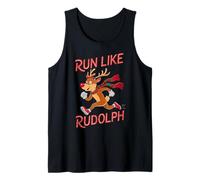 Reindeer Rudolph Christmas Running Runner Costume Marathon Tank Top